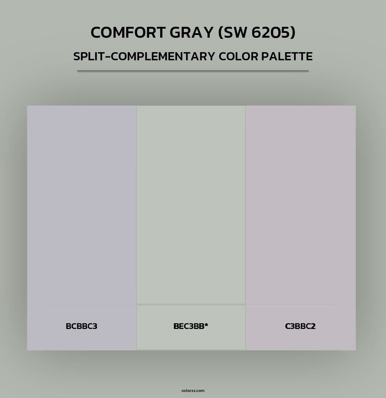 Comfort Gray (SW 6205) - Split-Complementary Color Palette