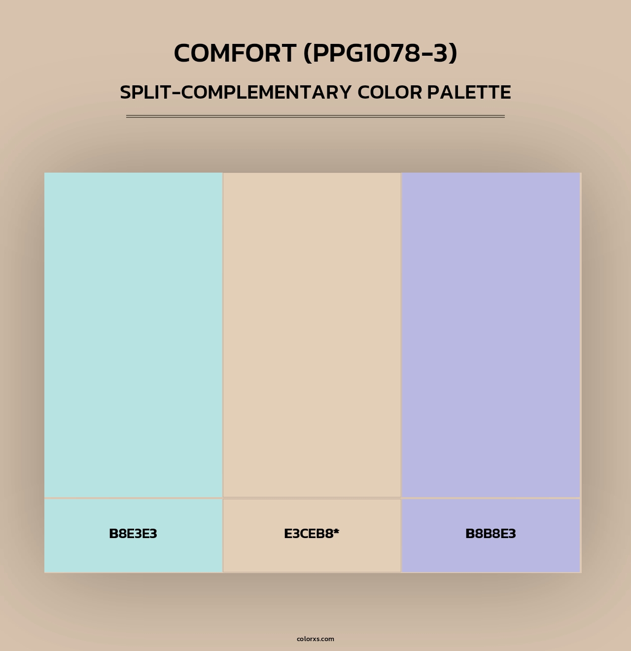 Comfort (PPG1078-3) - Split-Complementary Color Palette