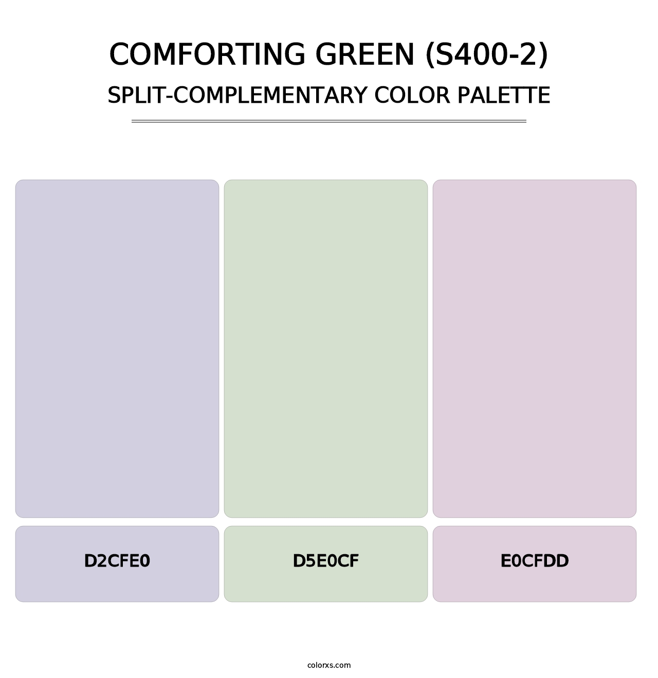 Comforting Green (S400-2) - Split-Complementary Color Palette