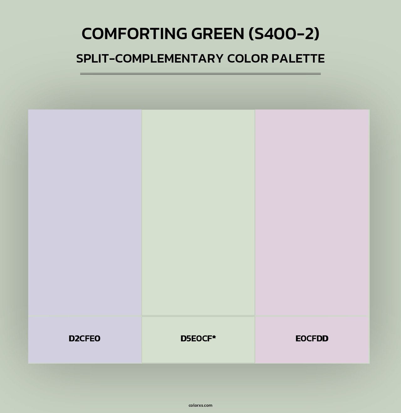 Comforting Green (S400-2) - Split-Complementary Color Palette