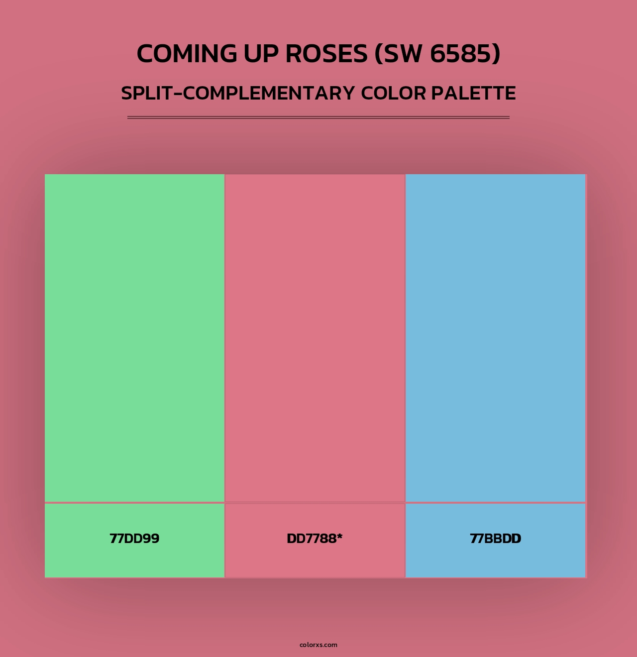Coming up Roses (SW 6585) - Split-Complementary Color Palette