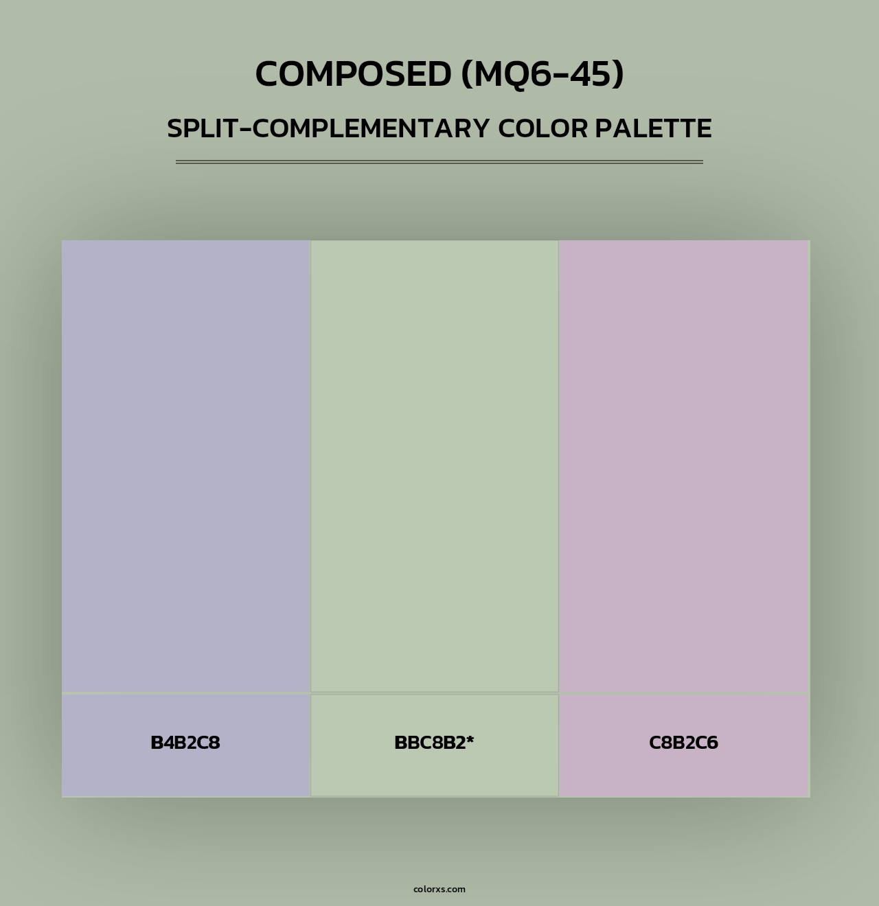 Composed (MQ6-45) - Split-Complementary Color Palette