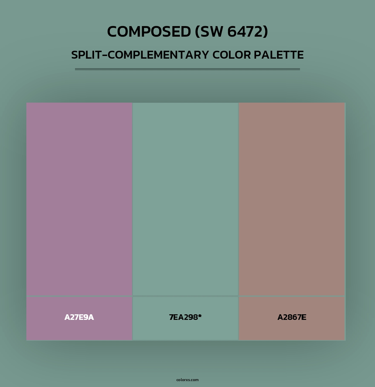 Composed (SW 6472) - Split-Complementary Color Palette