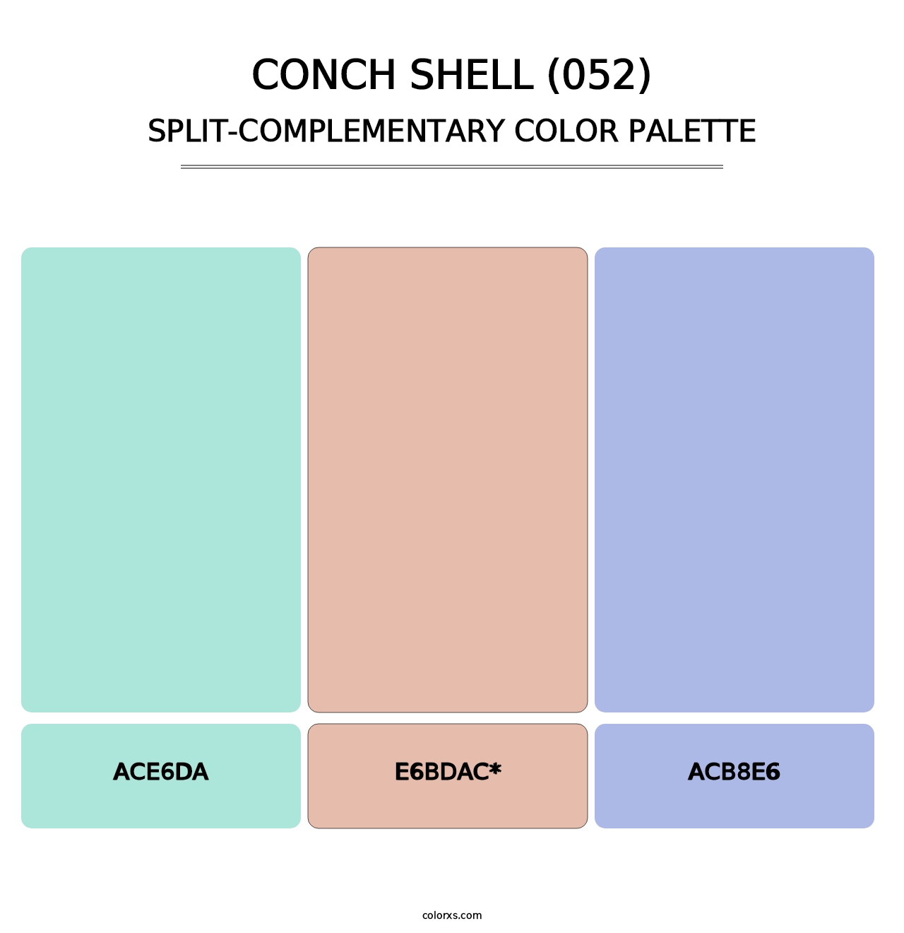Conch Shell (052) - Split-Complementary Color Palette