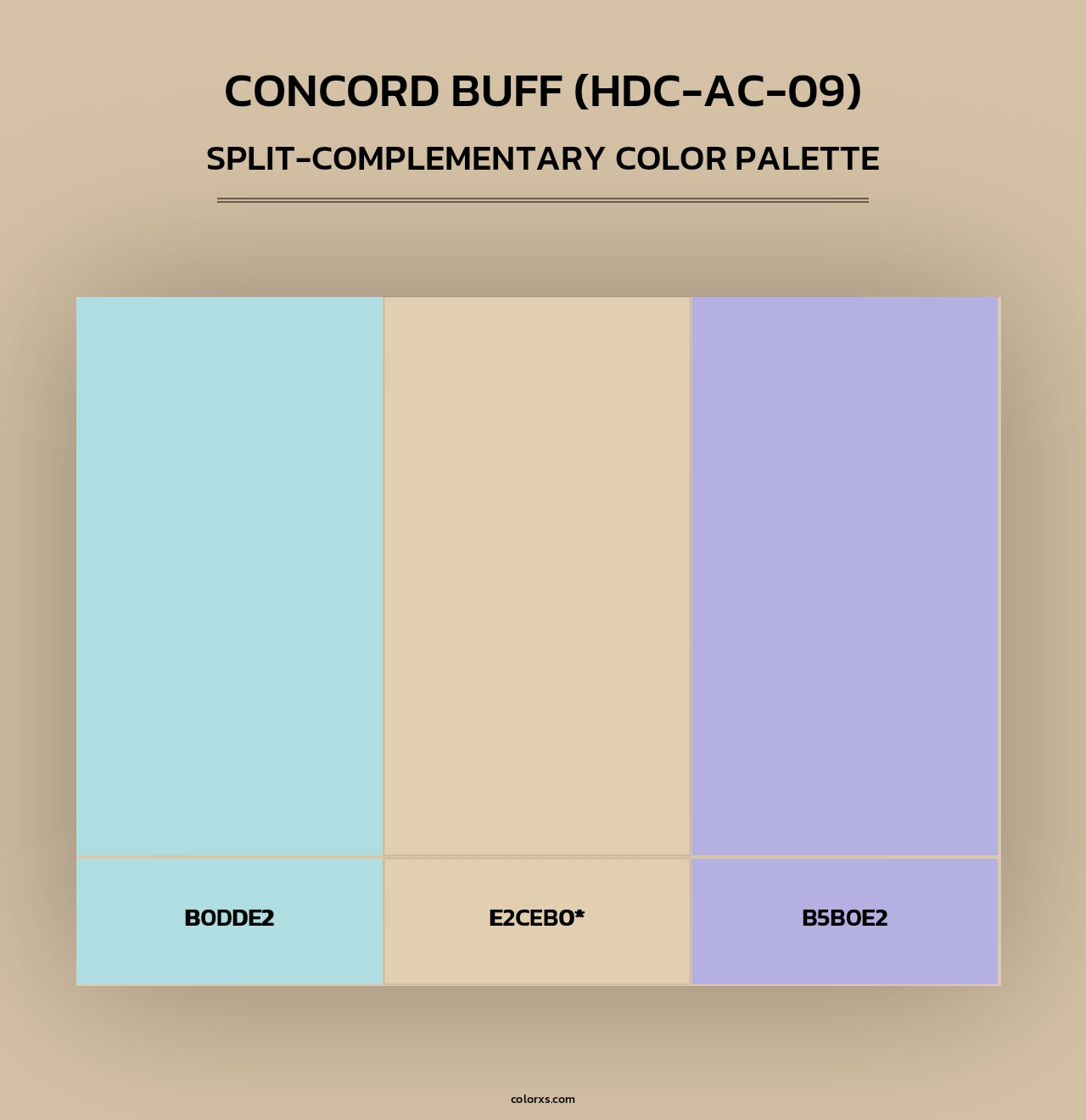Concord Buff (HDC-AC-09) - Split-Complementary Color Palette