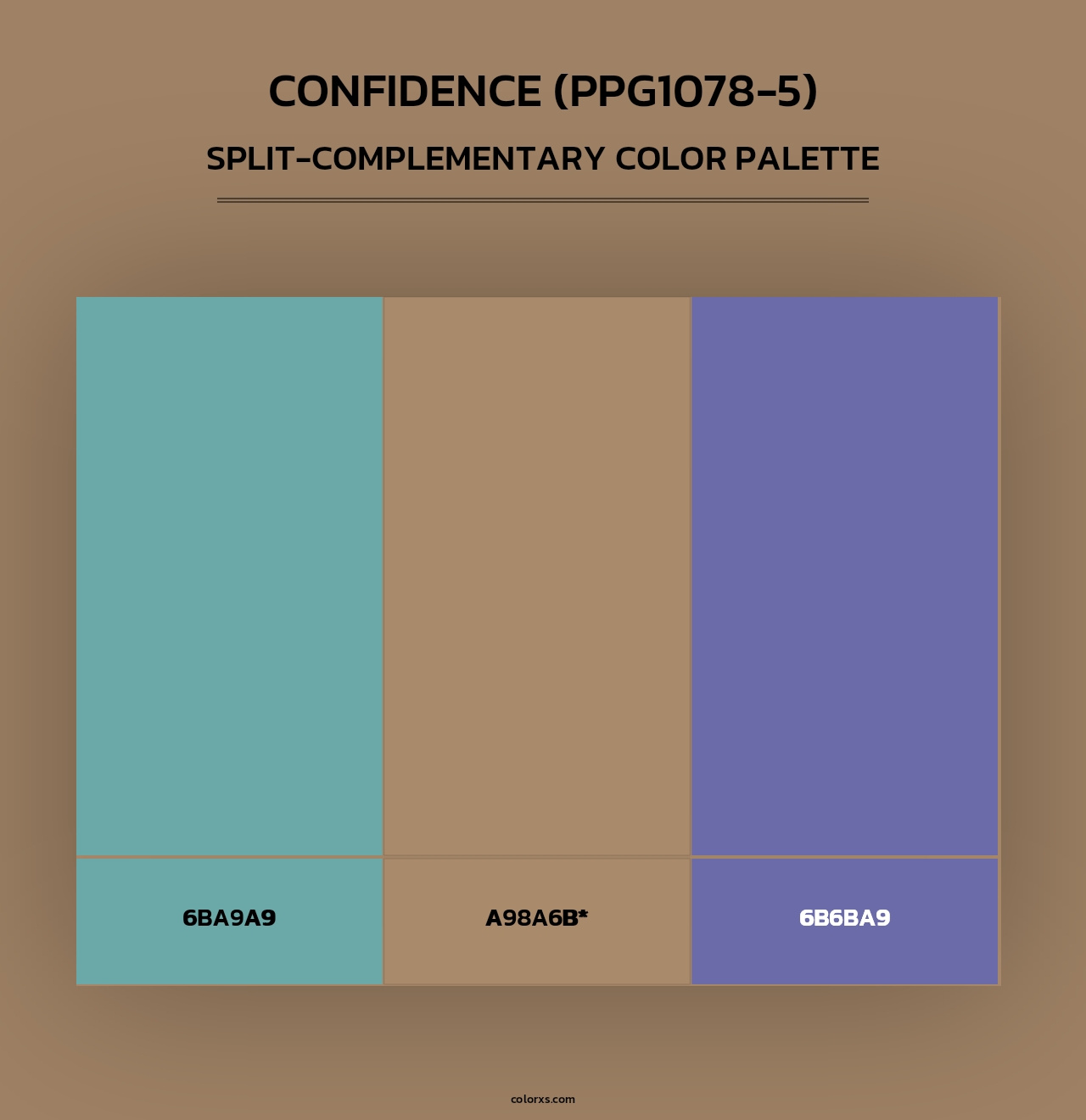Confidence (PPG1078-5) - Split-Complementary Color Palette