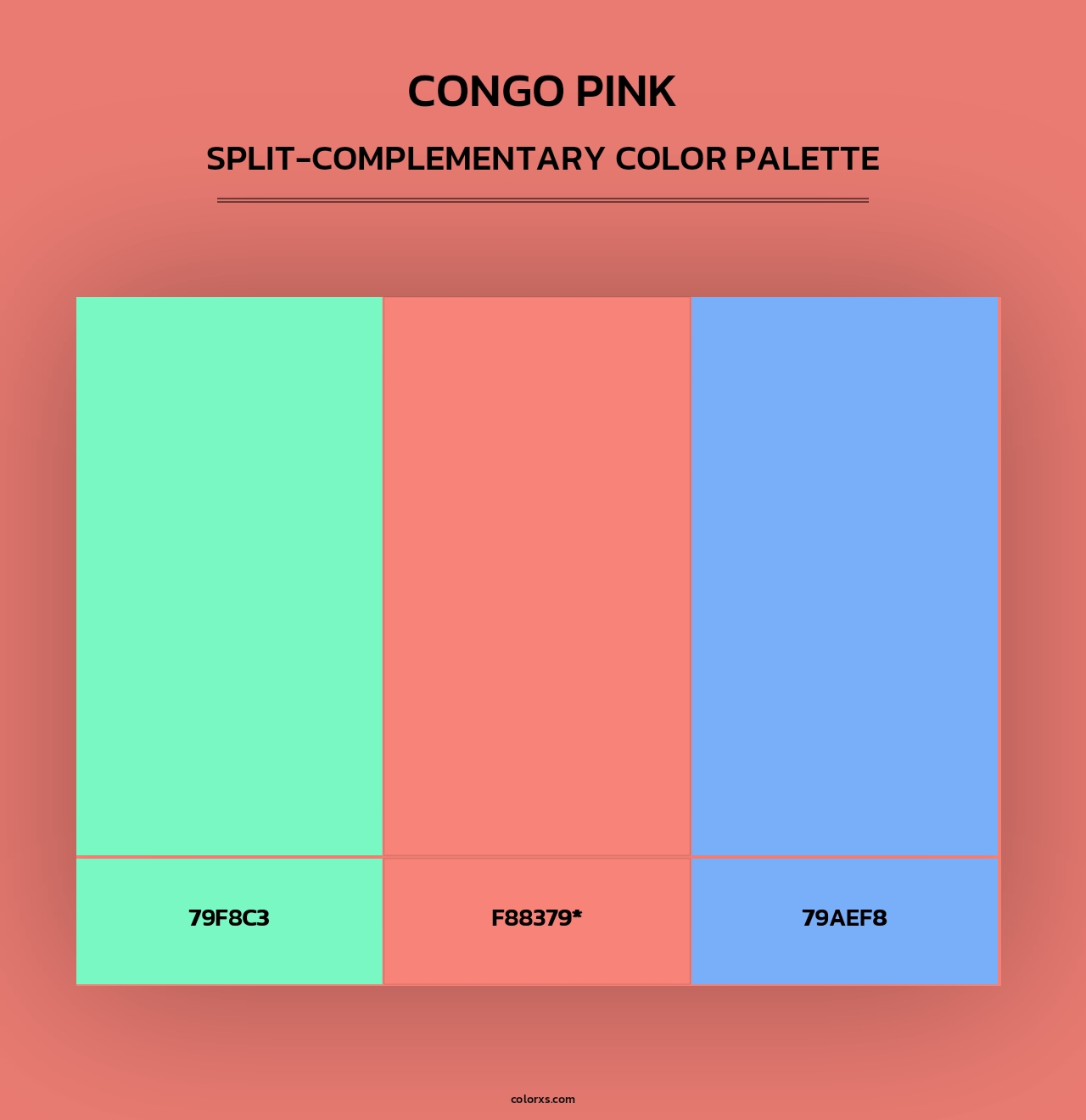 Congo Pink - Split-Complementary Color Palette