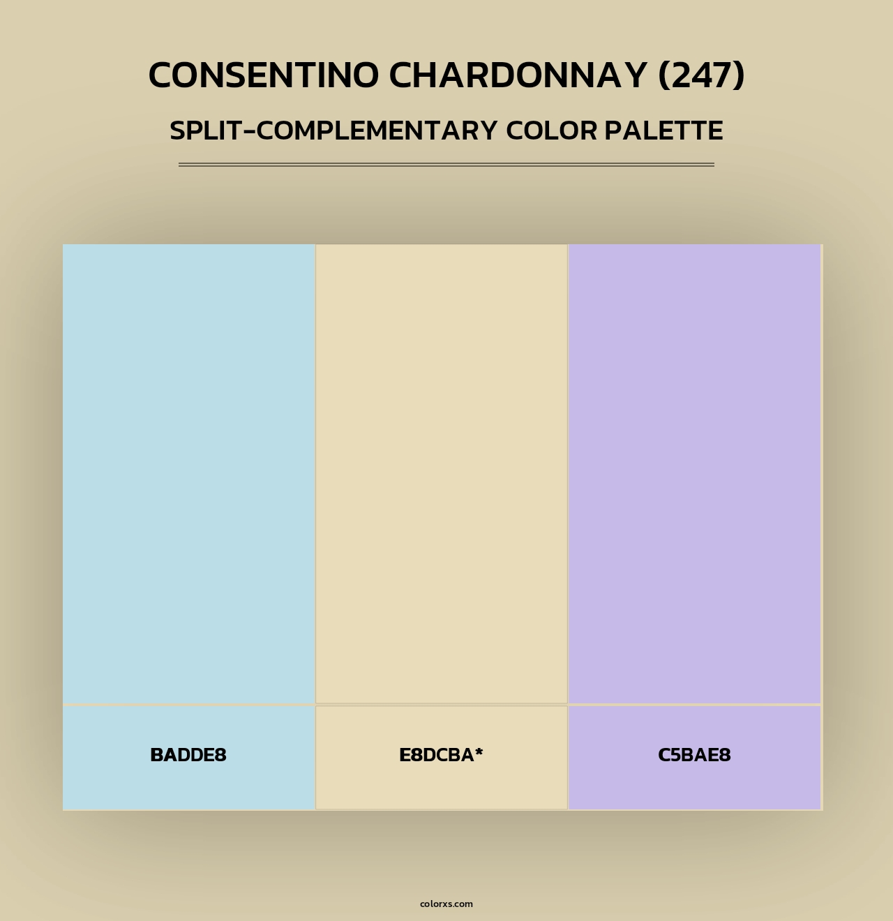 Consentino Chardonnay (247) - Split-Complementary Color Palette