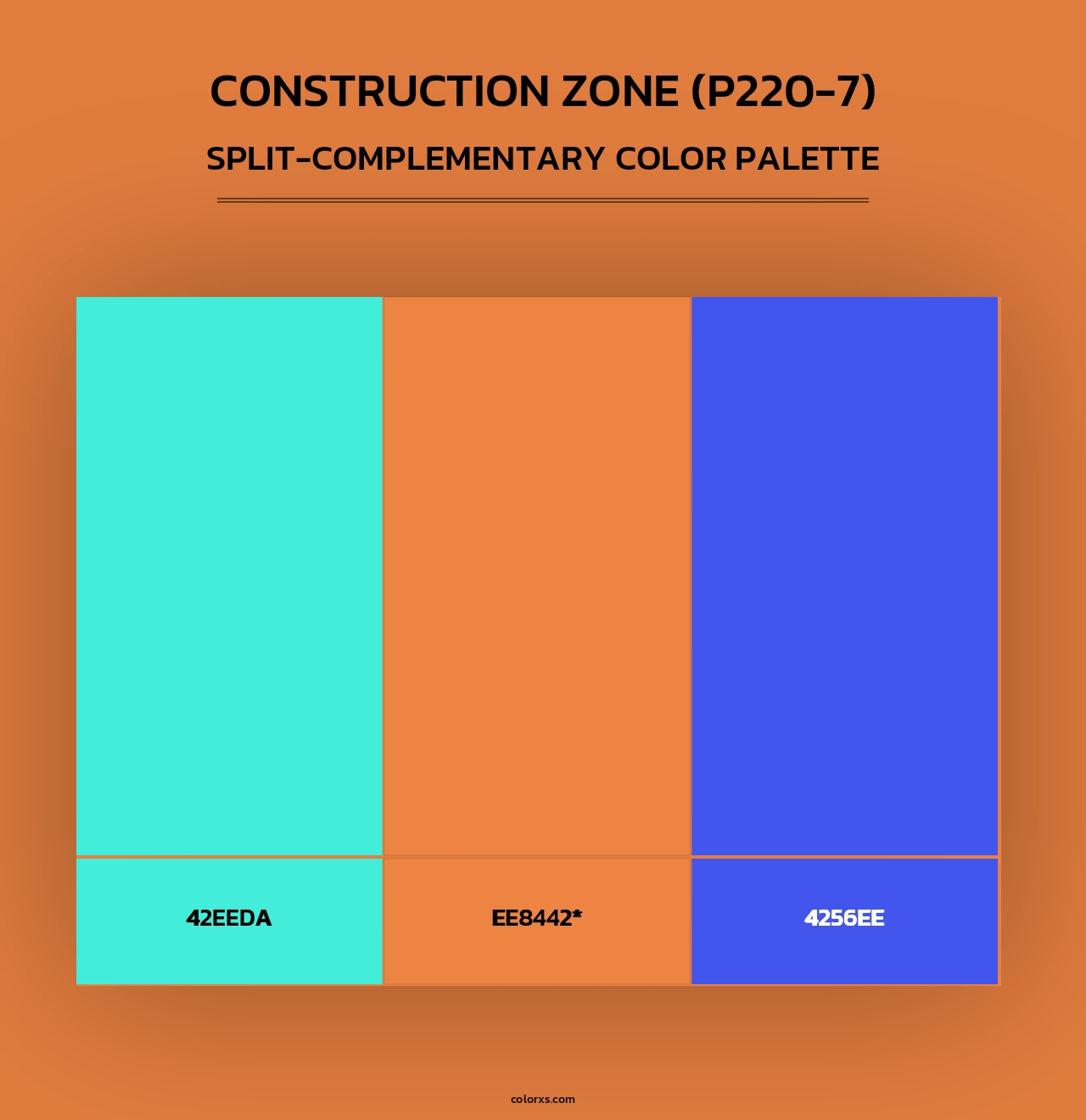 Construction Zone (P220-7) - Split-Complementary Color Palette
