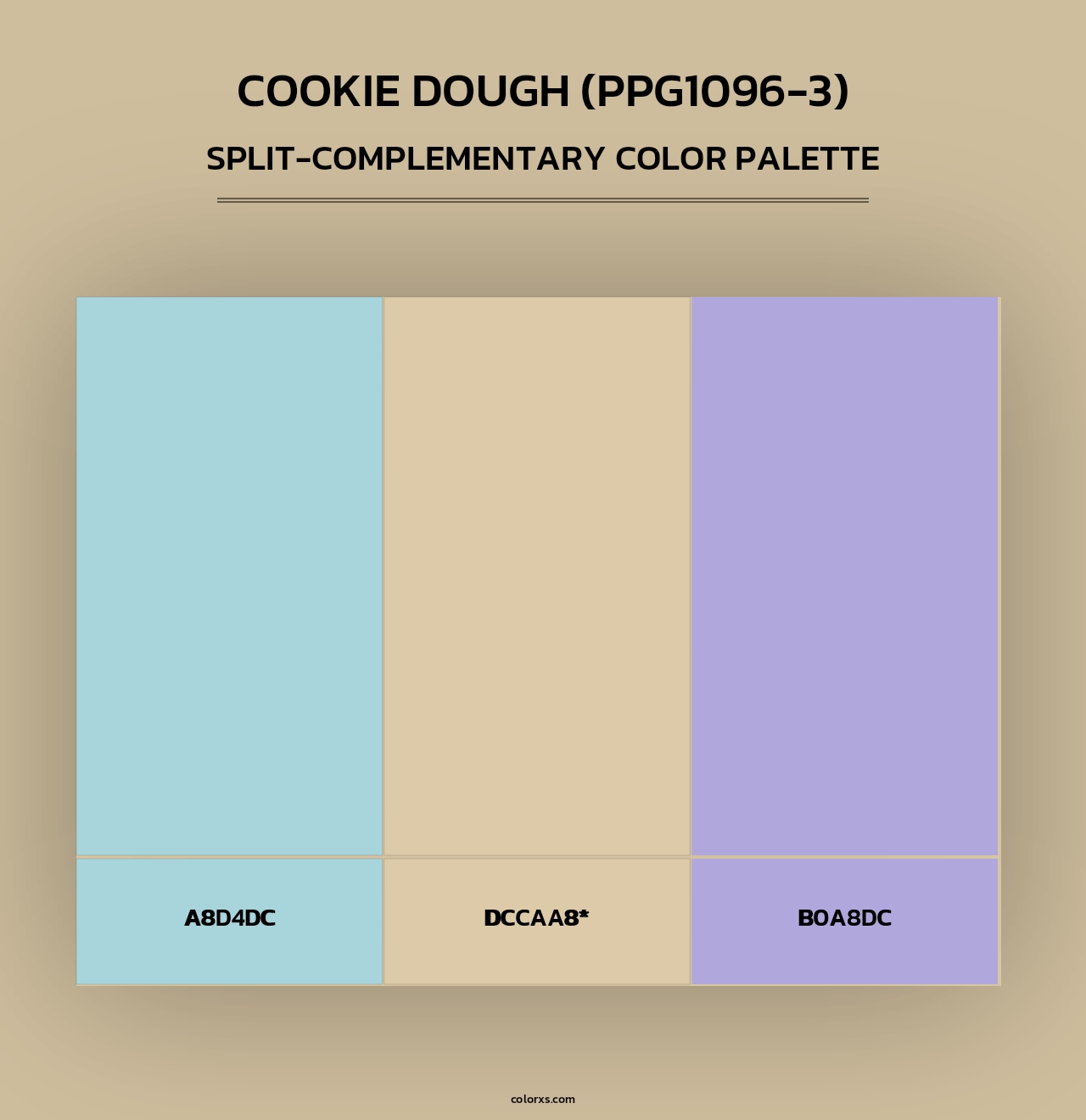 Cookie Dough (PPG1096-3) - Split-Complementary Color Palette