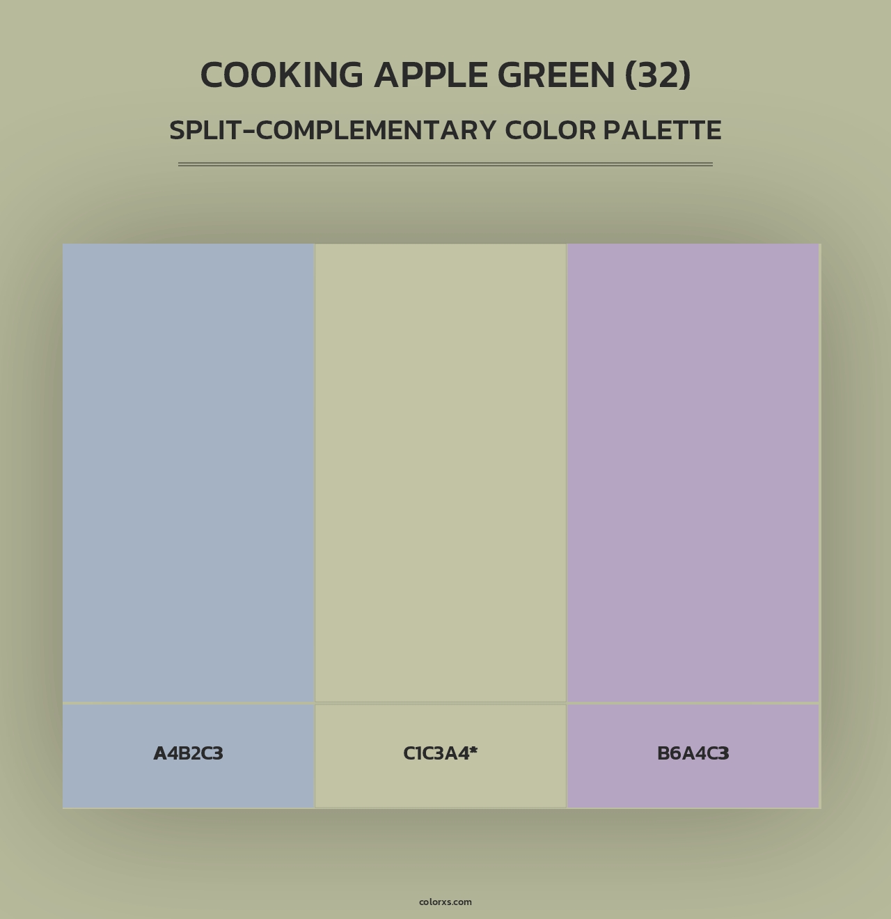 Cooking Apple Green (32) - Split-Complementary Color Palette