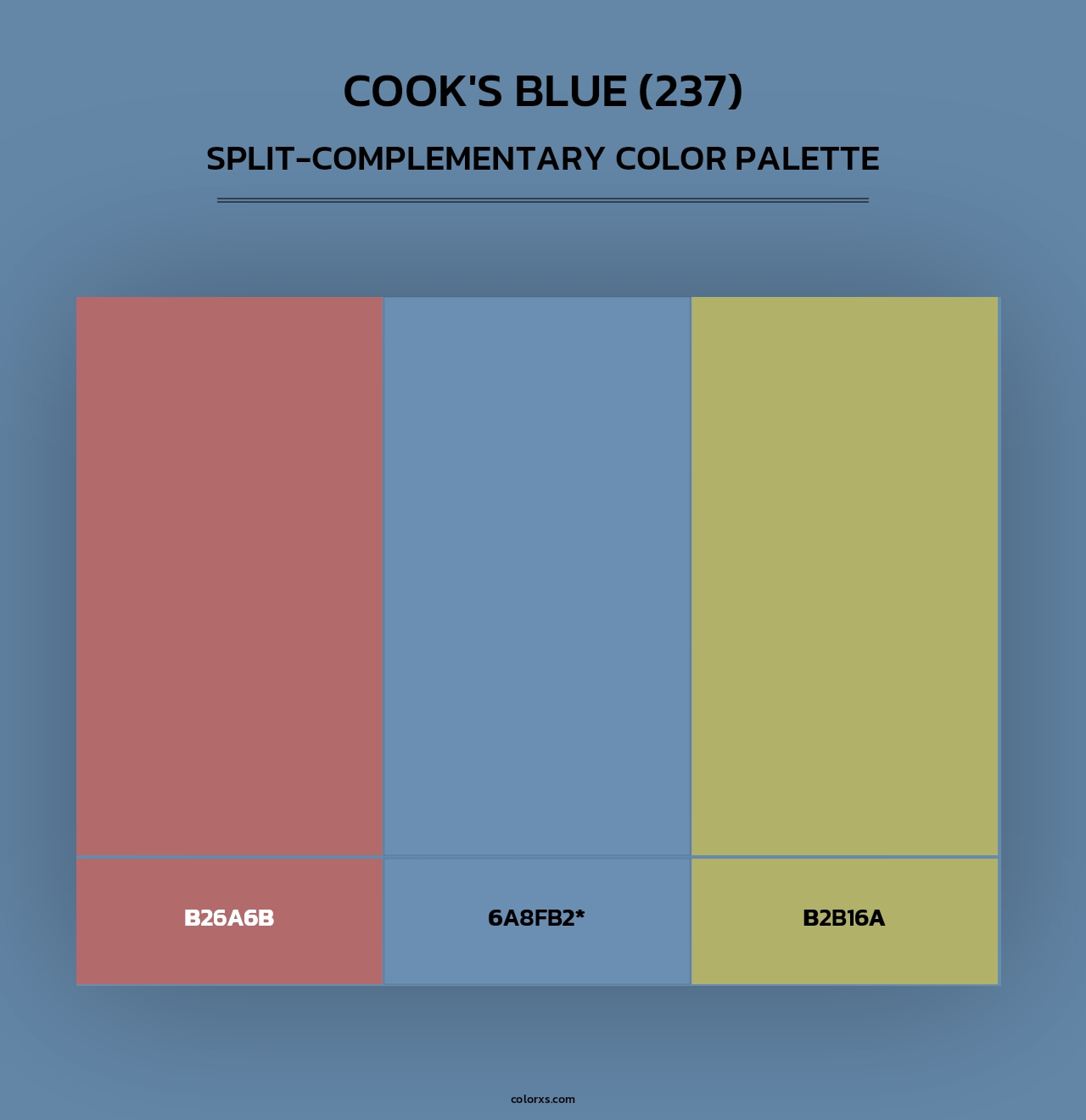 Cook's Blue (237) - Split-Complementary Color Palette