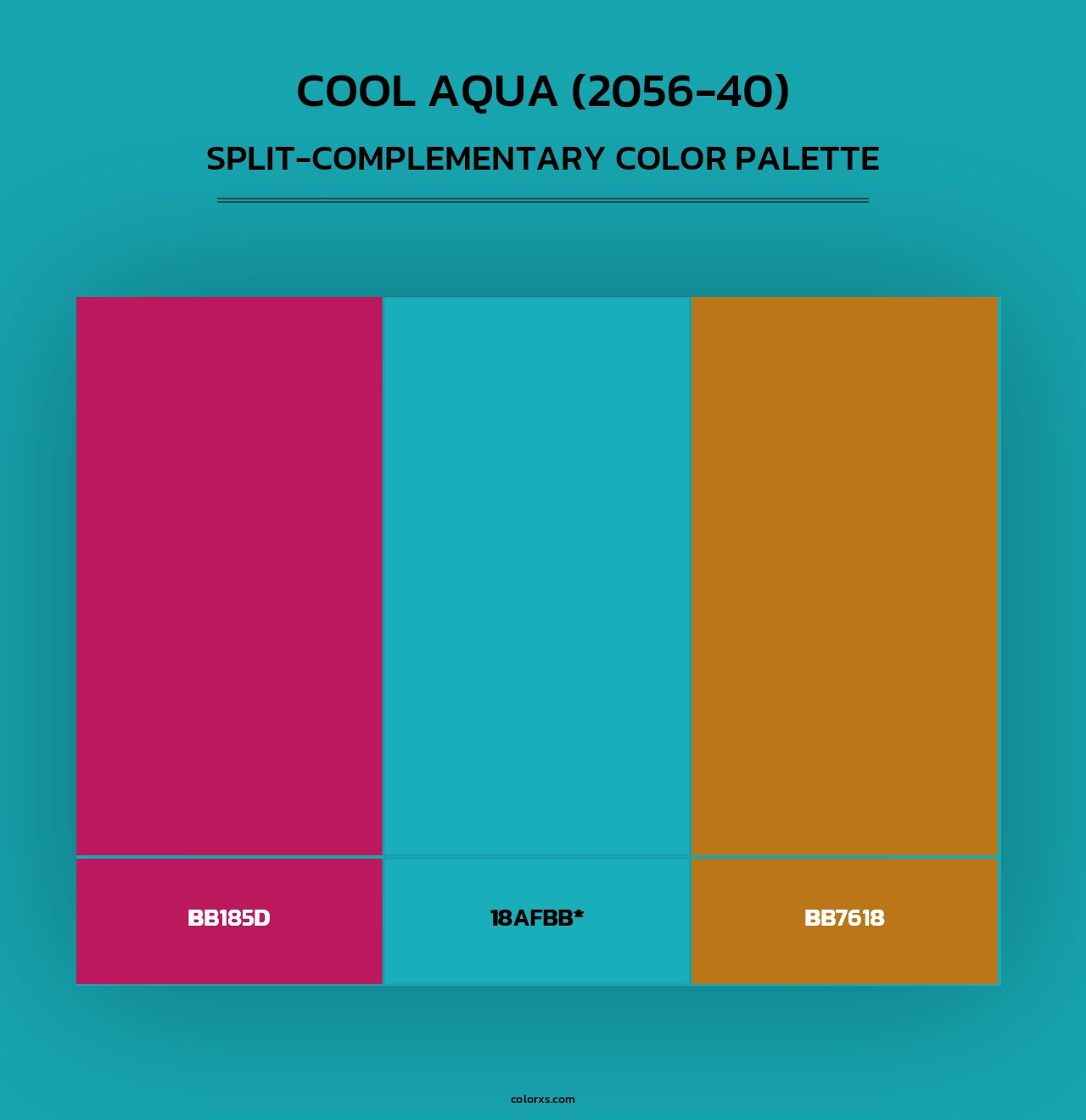 Cool Aqua (2056-40) - Split-Complementary Color Palette