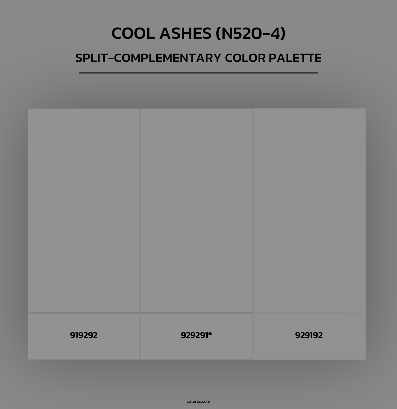 Cool Ashes (N520-4) - Split-Complementary Color Palette