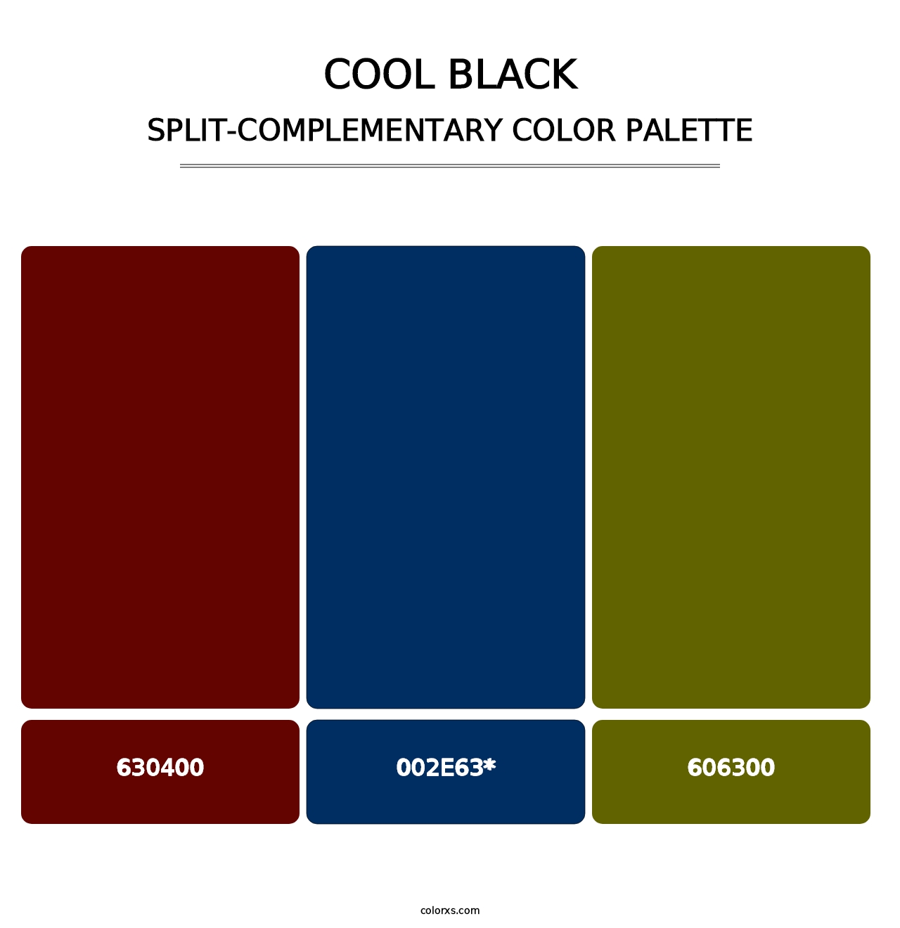 Cool Black - Split-Complementary Color Palette