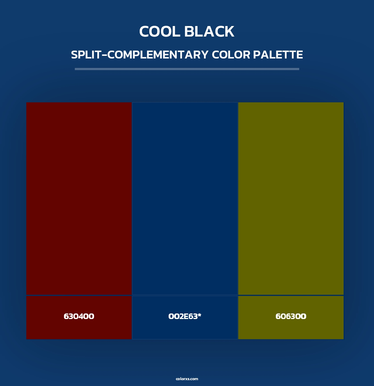 Cool Black - Split-Complementary Color Palette