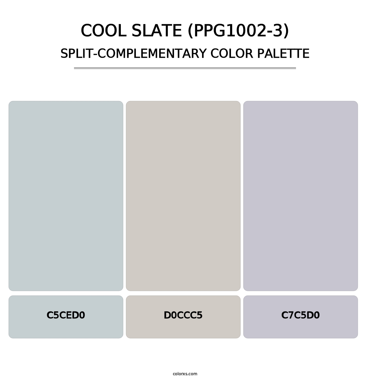 Cool Slate (PPG1002-3) - Split-Complementary Color Palette
