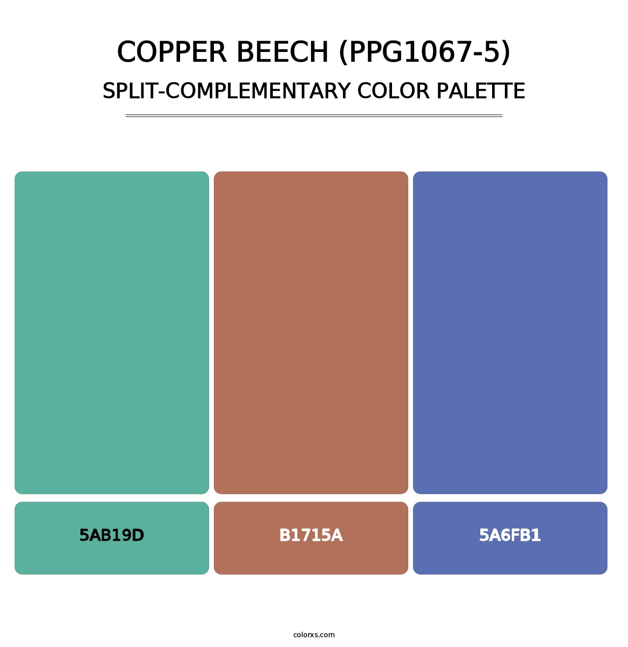 Copper Beech (PPG1067-5) - Split-Complementary Color Palette