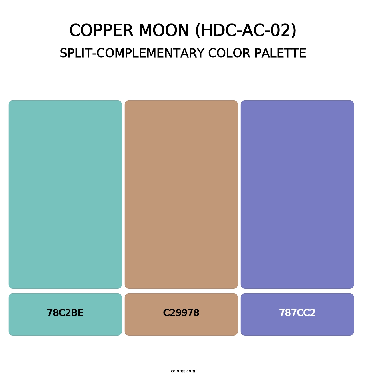 Copper Moon (HDC-AC-02) - Split-Complementary Color Palette