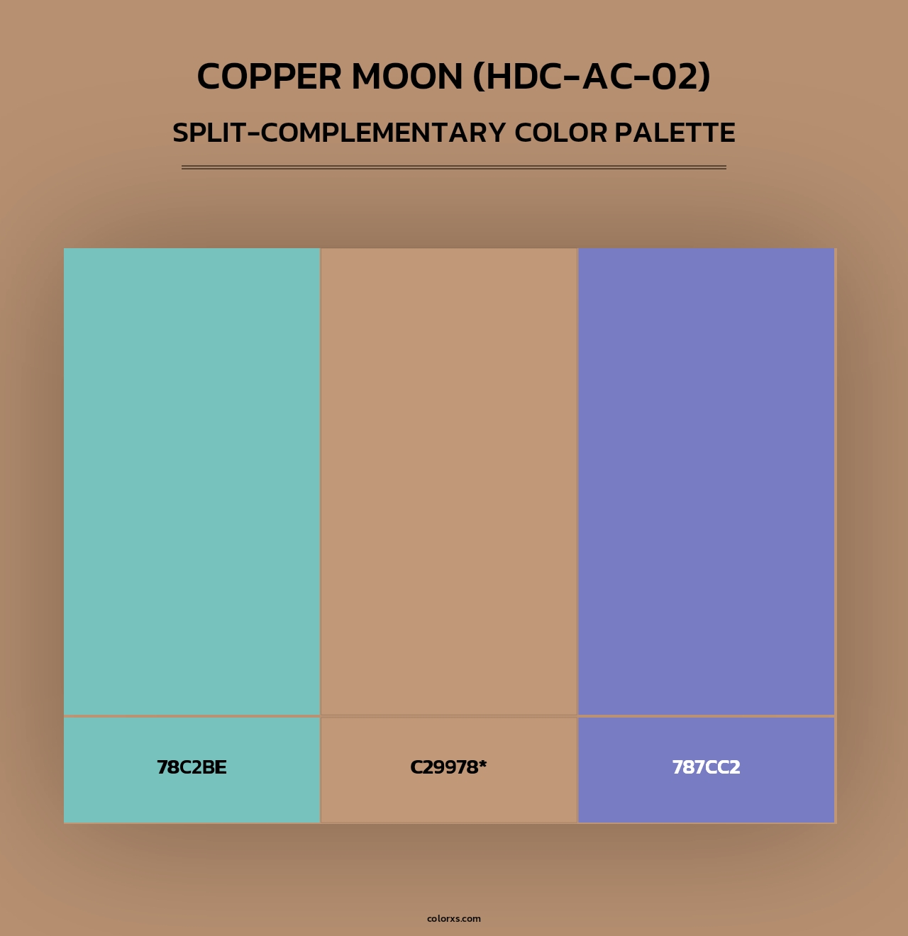 Copper Moon (HDC-AC-02) - Split-Complementary Color Palette