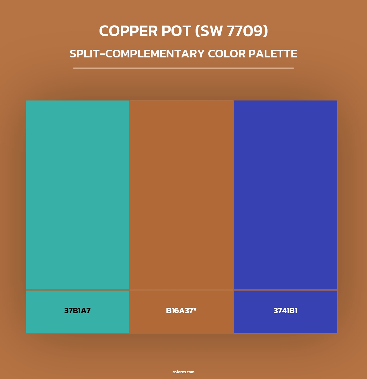 Copper Pot (SW 7709) - Split-Complementary Color Palette