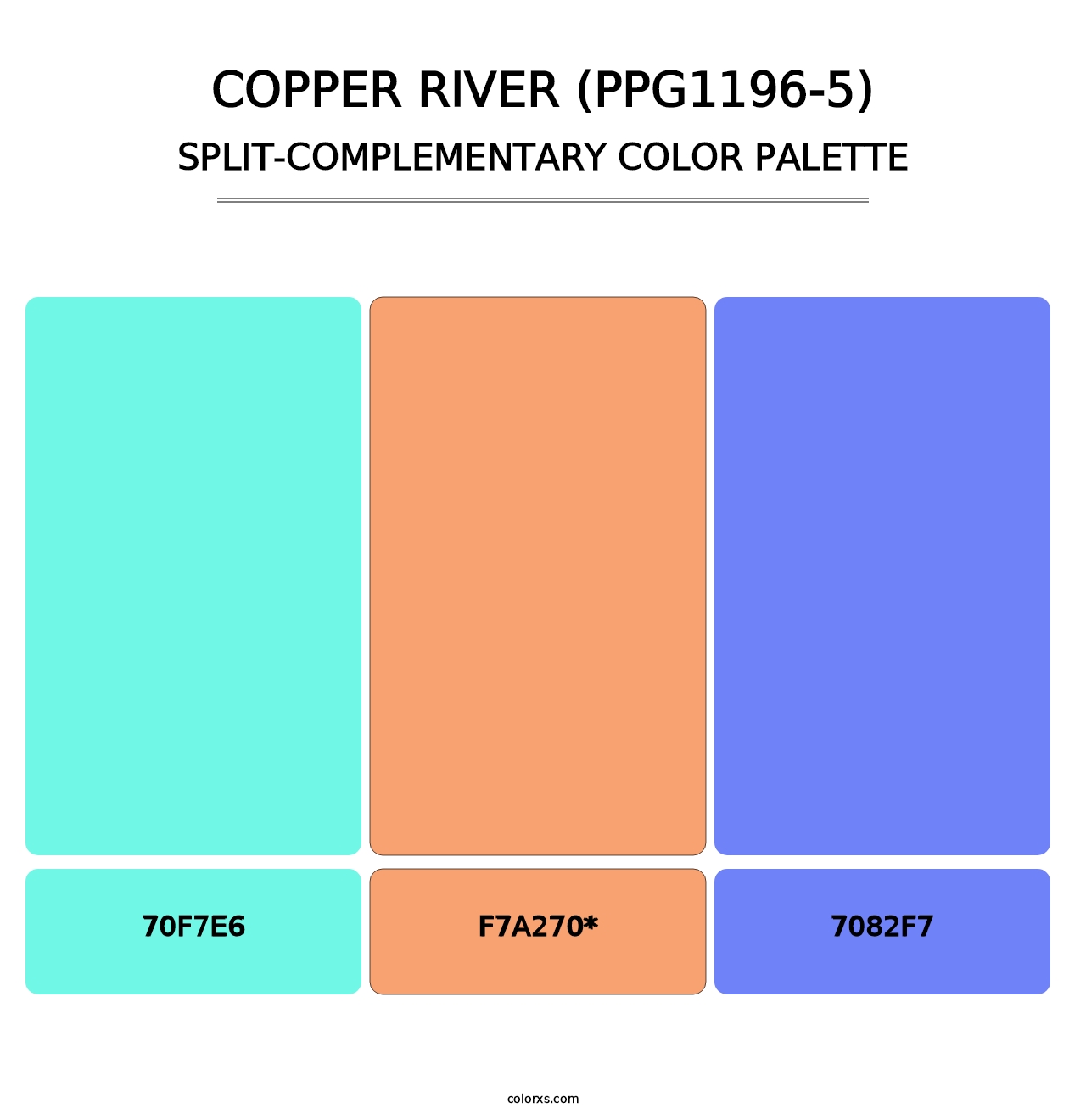 Copper River (PPG1196-5) - Split-Complementary Color Palette