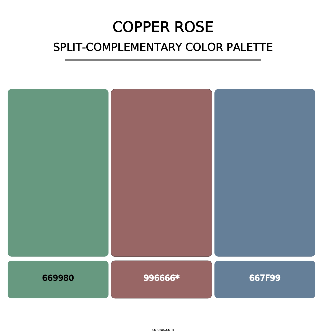 Copper rose - Split-Complementary Color Palette