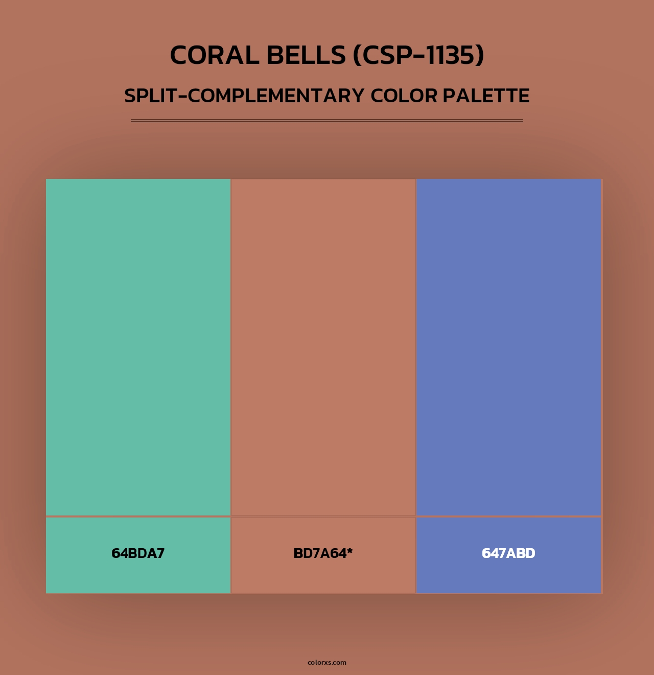 Coral Bells (CSP-1135) - Split-Complementary Color Palette