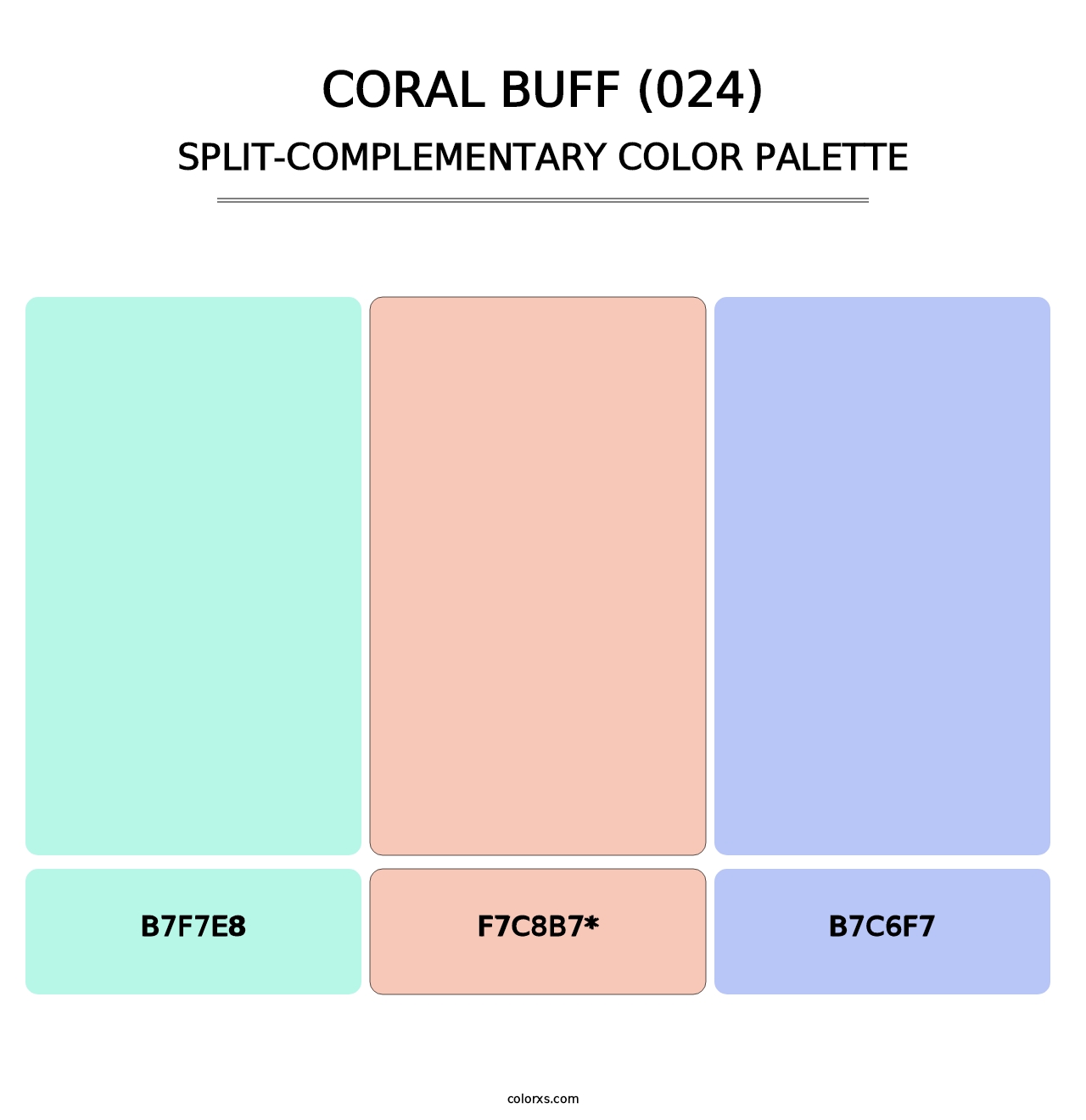 Coral Buff (024) - Split-Complementary Color Palette