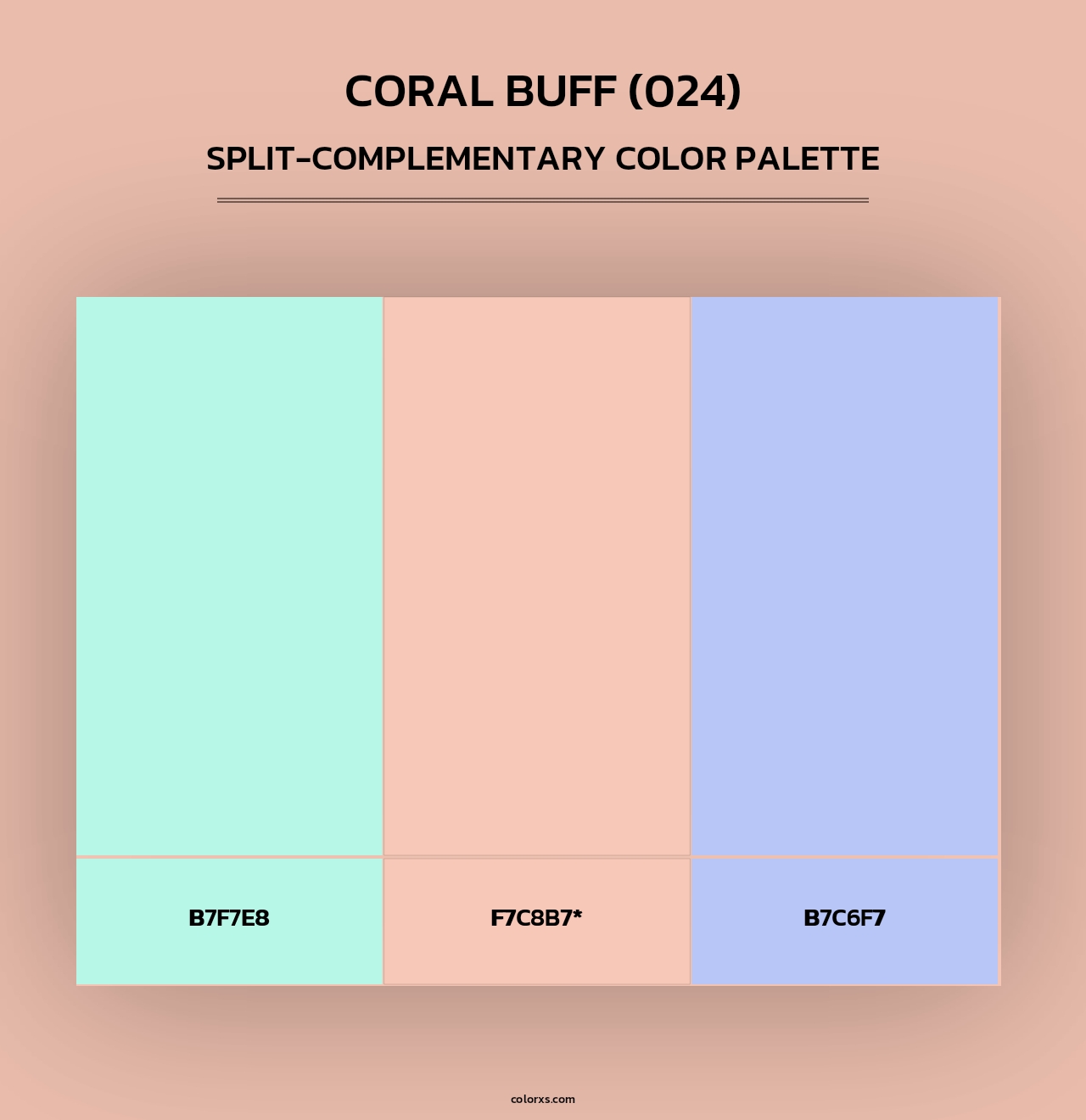 Coral Buff (024) - Split-Complementary Color Palette