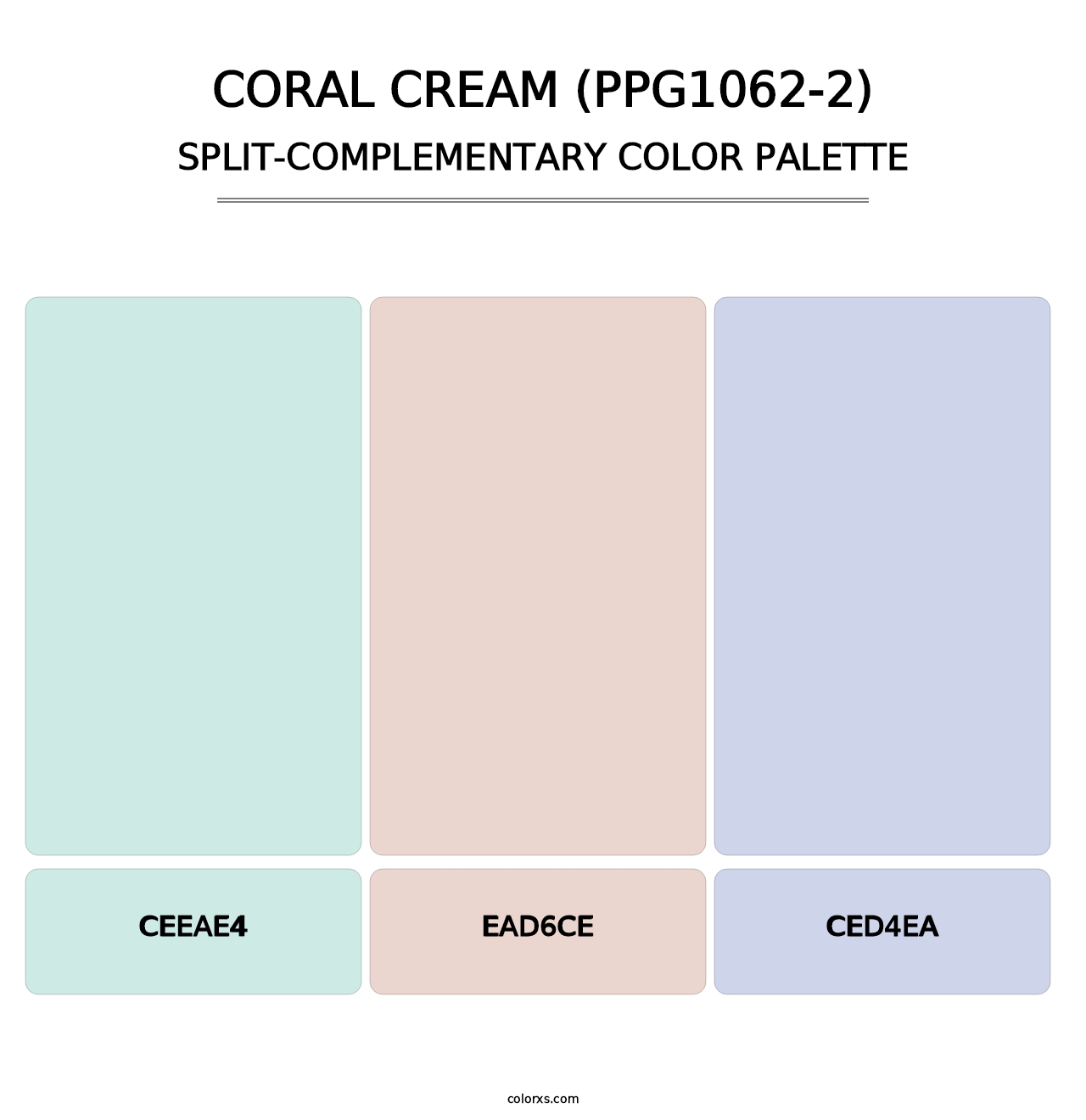Coral Cream (PPG1062-2) - Split-Complementary Color Palette