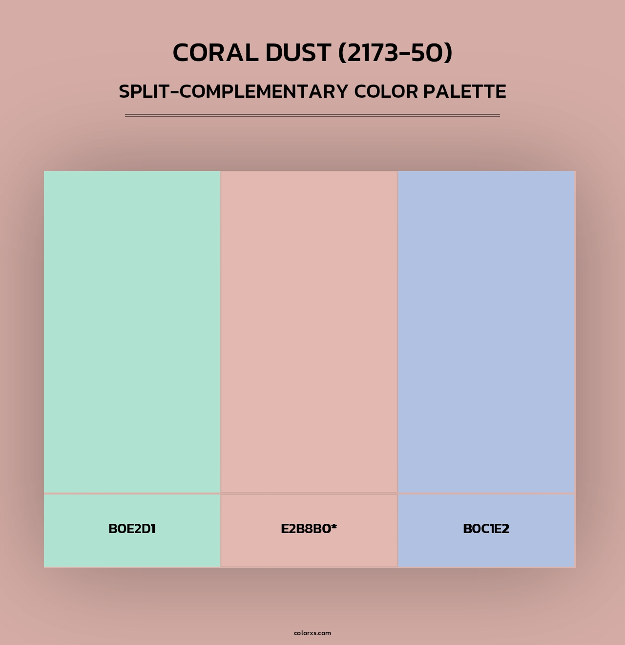 Coral Dust (2173-50) - Split-Complementary Color Palette
