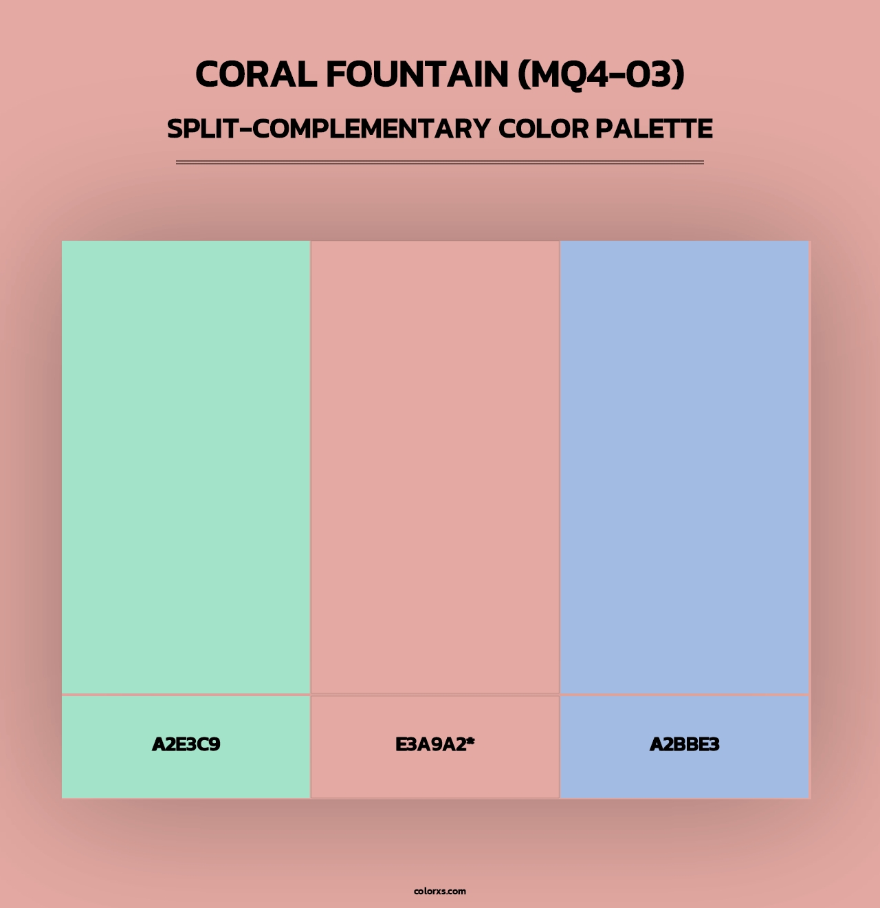 Coral Fountain (MQ4-03) - Split-Complementary Color Palette