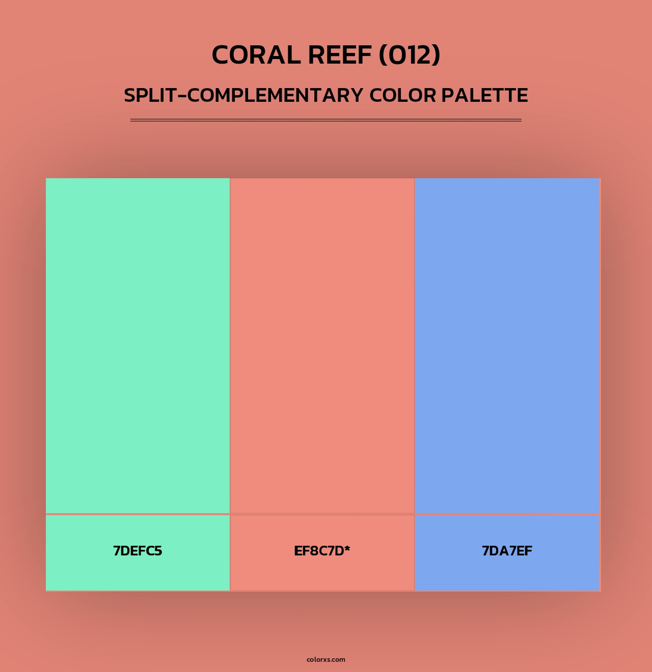 Coral Reef (012) - Split-Complementary Color Palette