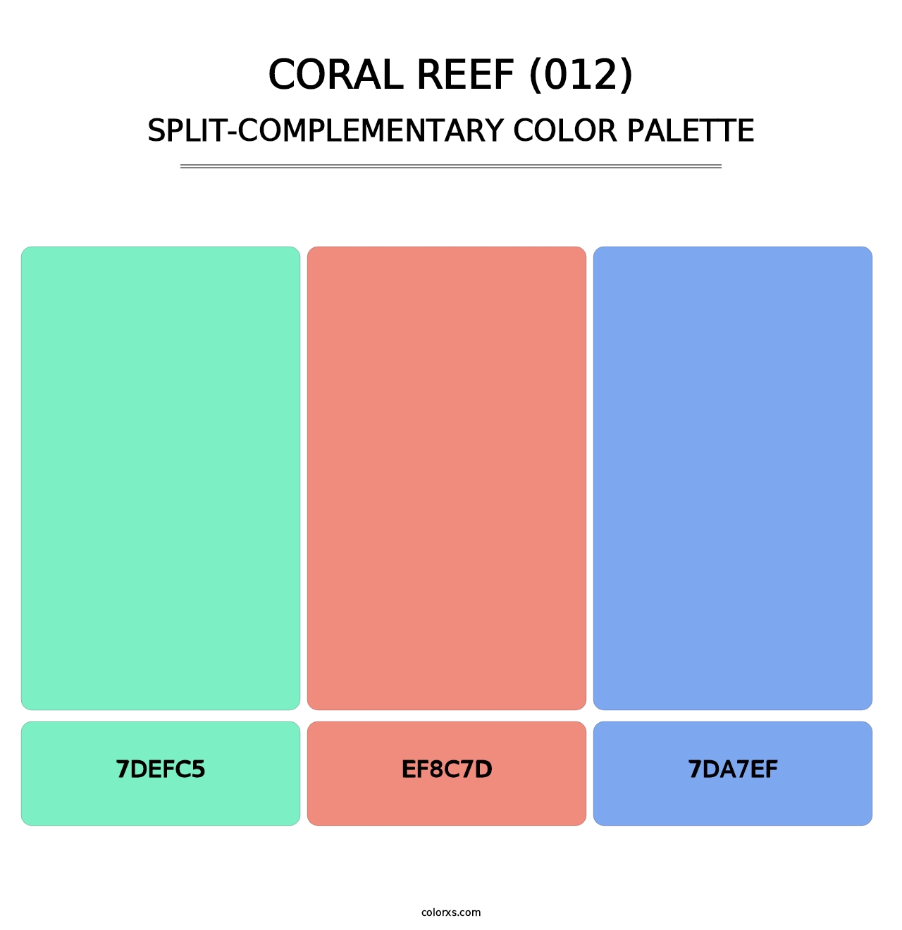 Coral Reef (012) - Split-Complementary Color Palette