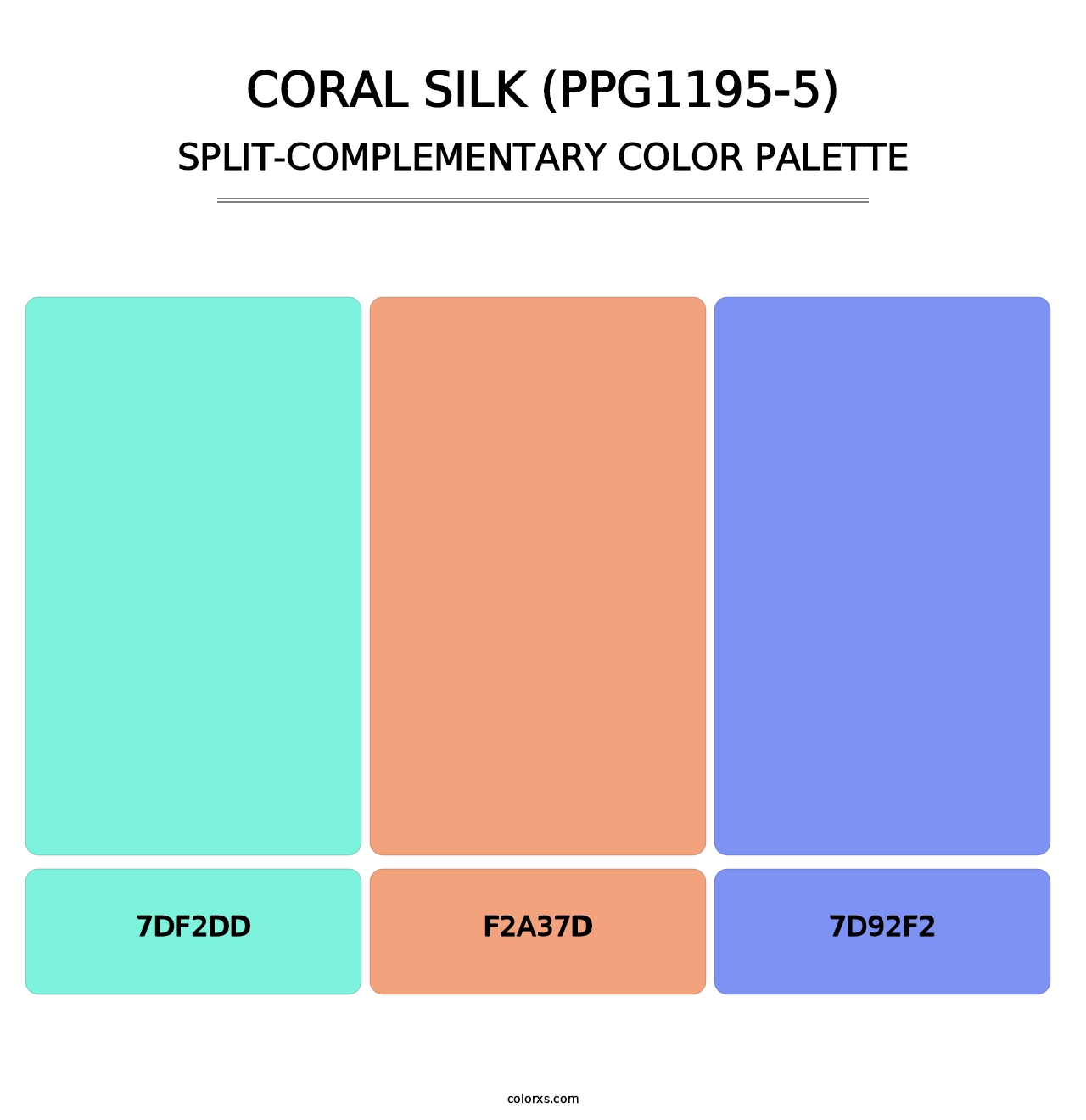 Coral Silk (PPG1195-5) - Split-Complementary Color Palette