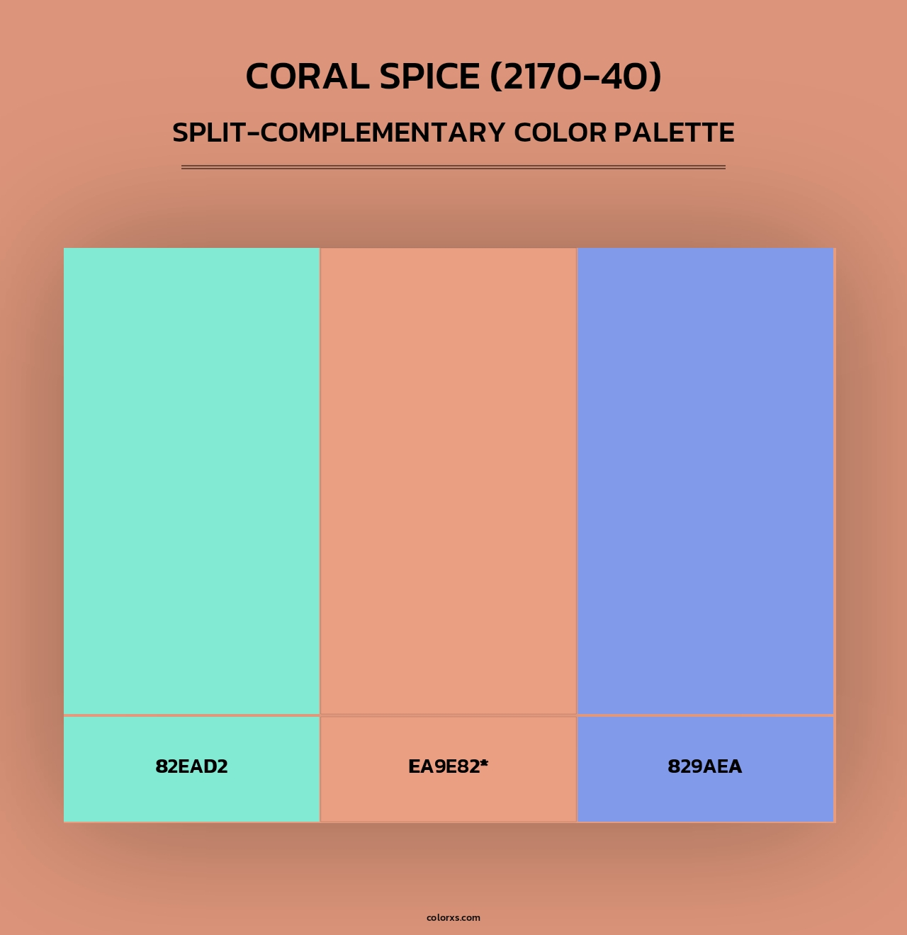 Coral Spice (2170-40) - Split-Complementary Color Palette