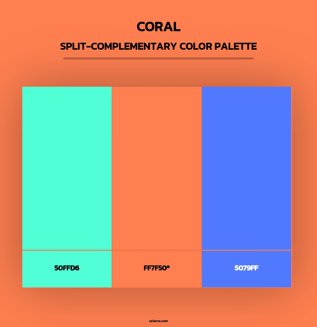 Coral - Split-Complementary Color Palette