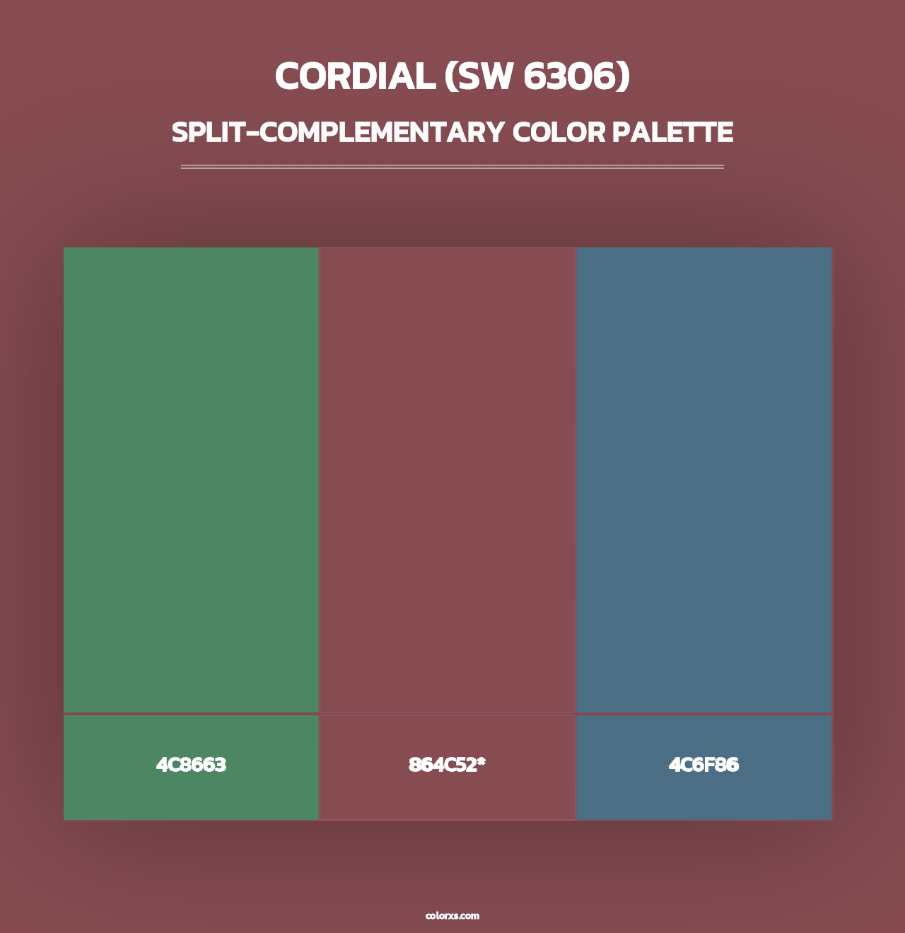 Cordial (SW 6306) - Split-Complementary Color Palette