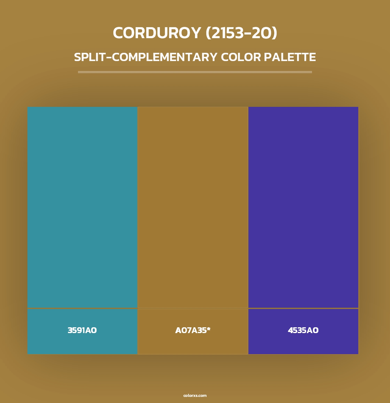 Corduroy (2153-20) - Split-Complementary Color Palette