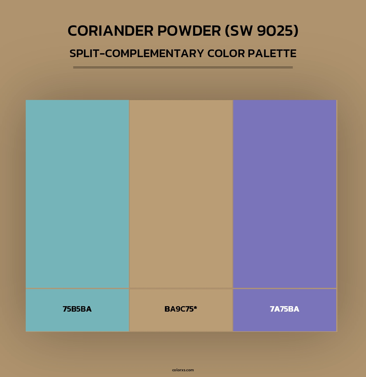 Coriander Powder (SW 9025) - Split-Complementary Color Palette