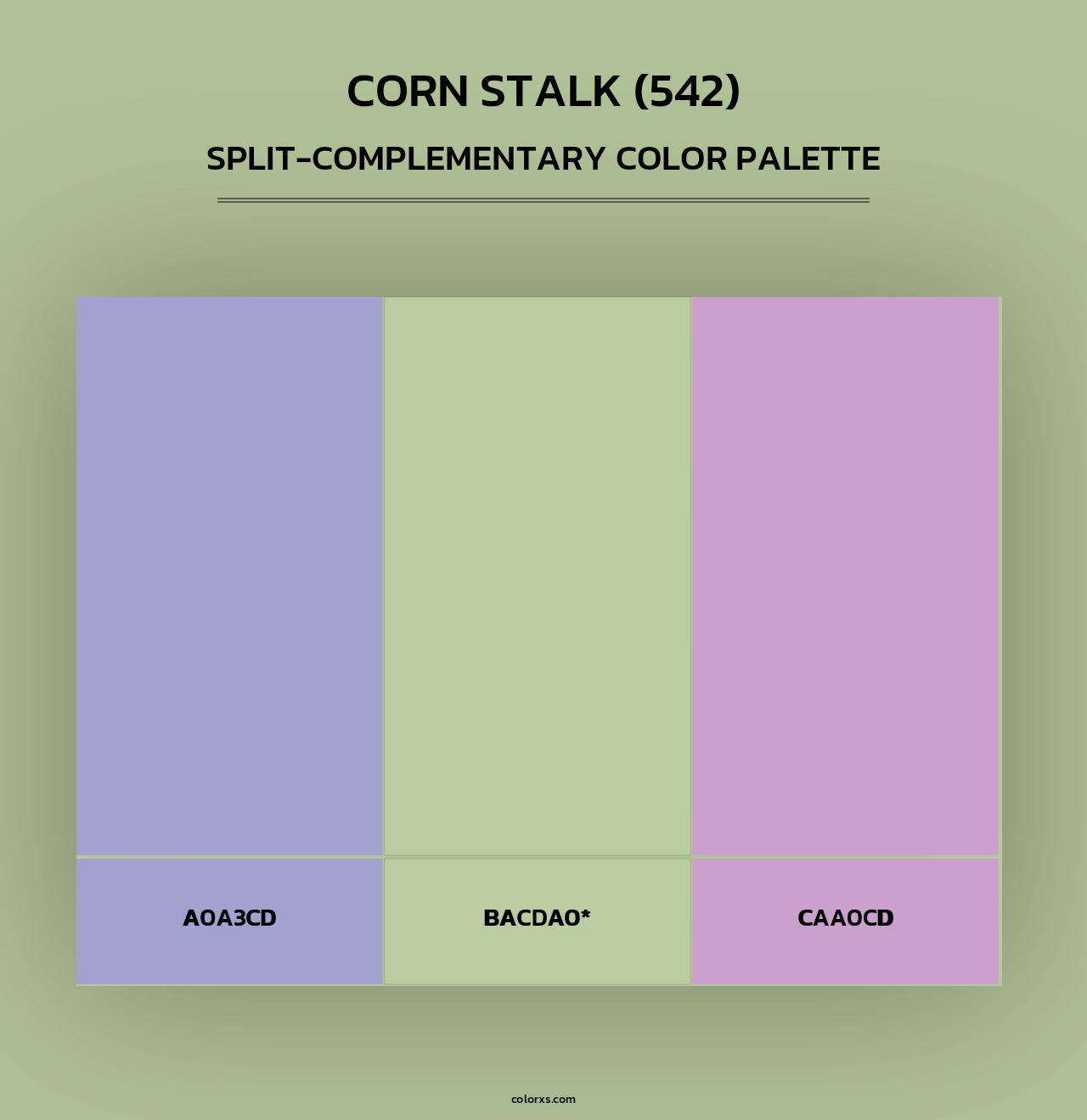 Corn Stalk (542) - Split-Complementary Color Palette