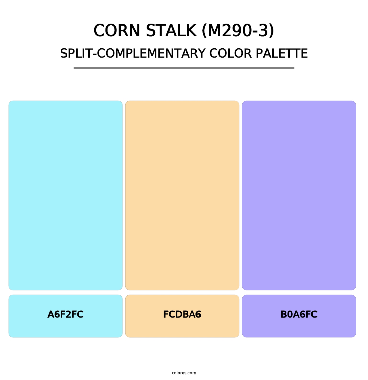 Corn Stalk (M290-3) - Split-Complementary Color Palette