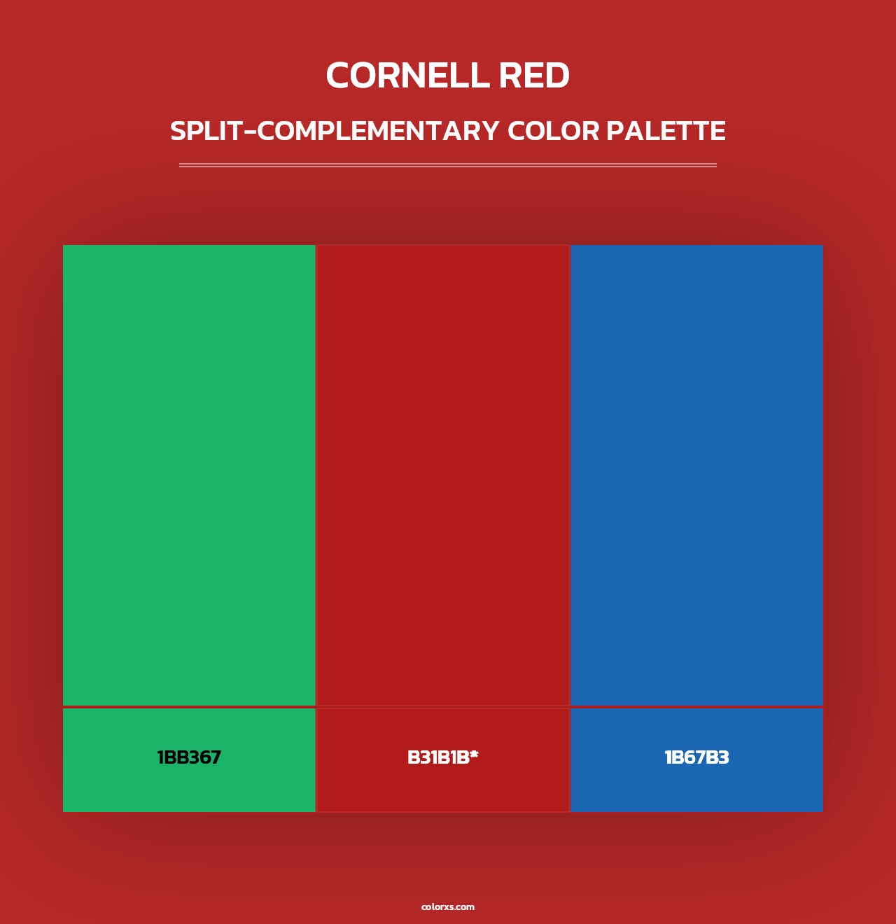 Cornell Red - Split-Complementary Color Palette