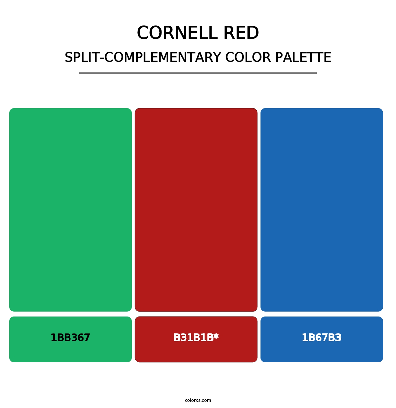 Cornell Red - Split-Complementary Color Palette