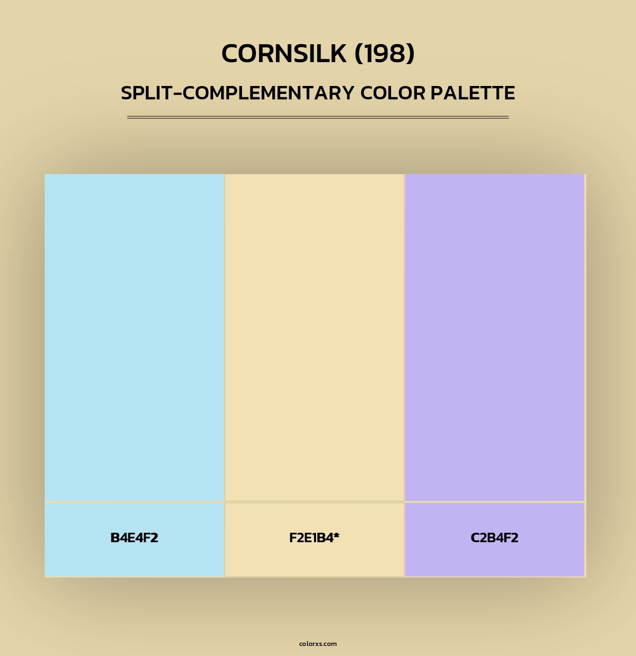 Cornsilk (198) - Split-Complementary Color Palette