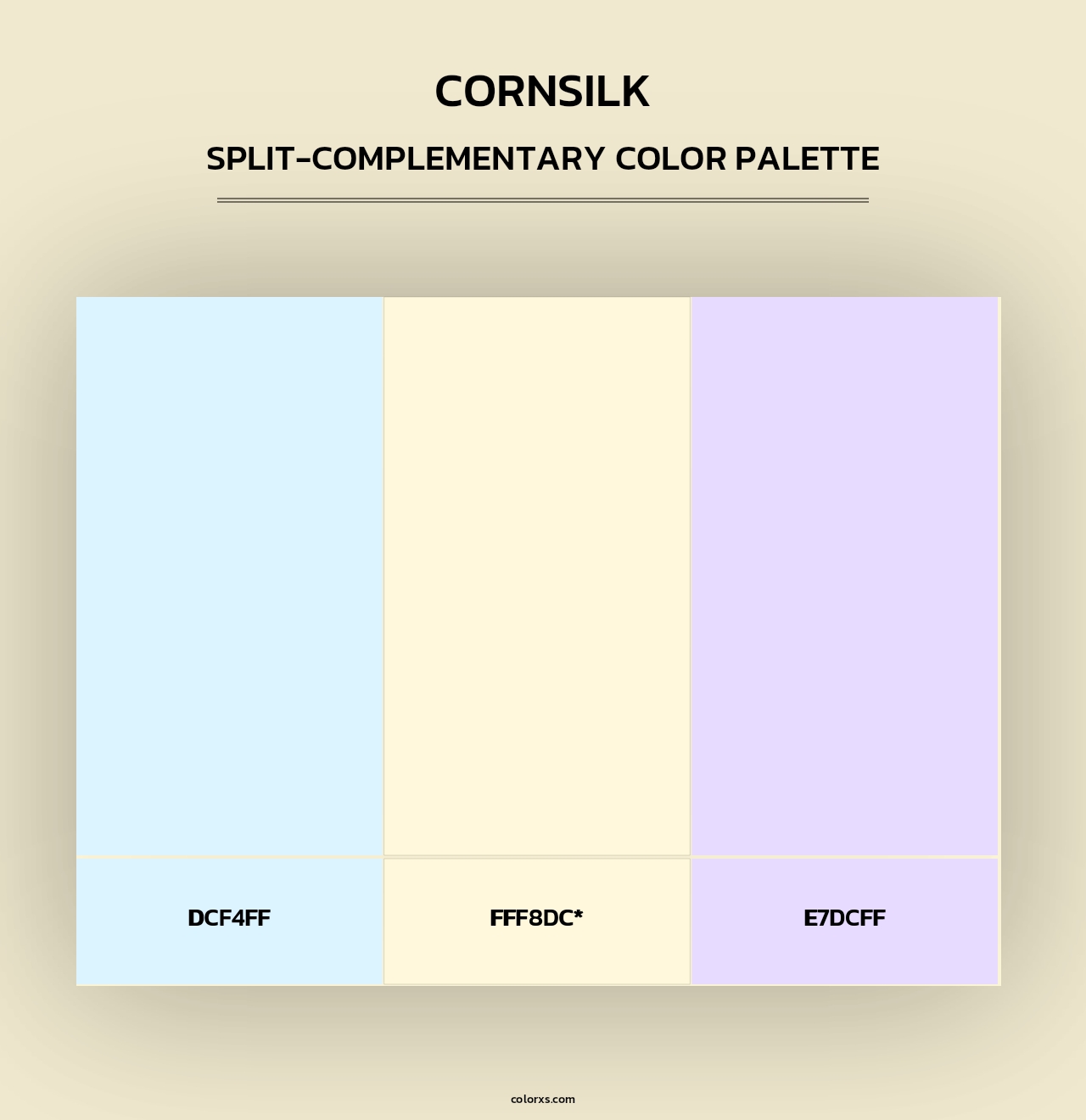 Cornsilk - Split-Complementary Color Palette