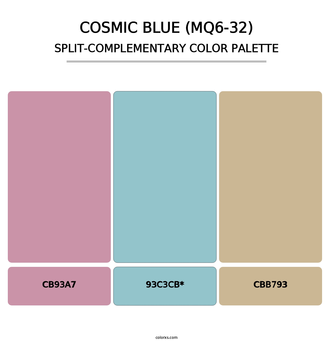 Cosmic Blue (MQ6-32) - Split-Complementary Color Palette