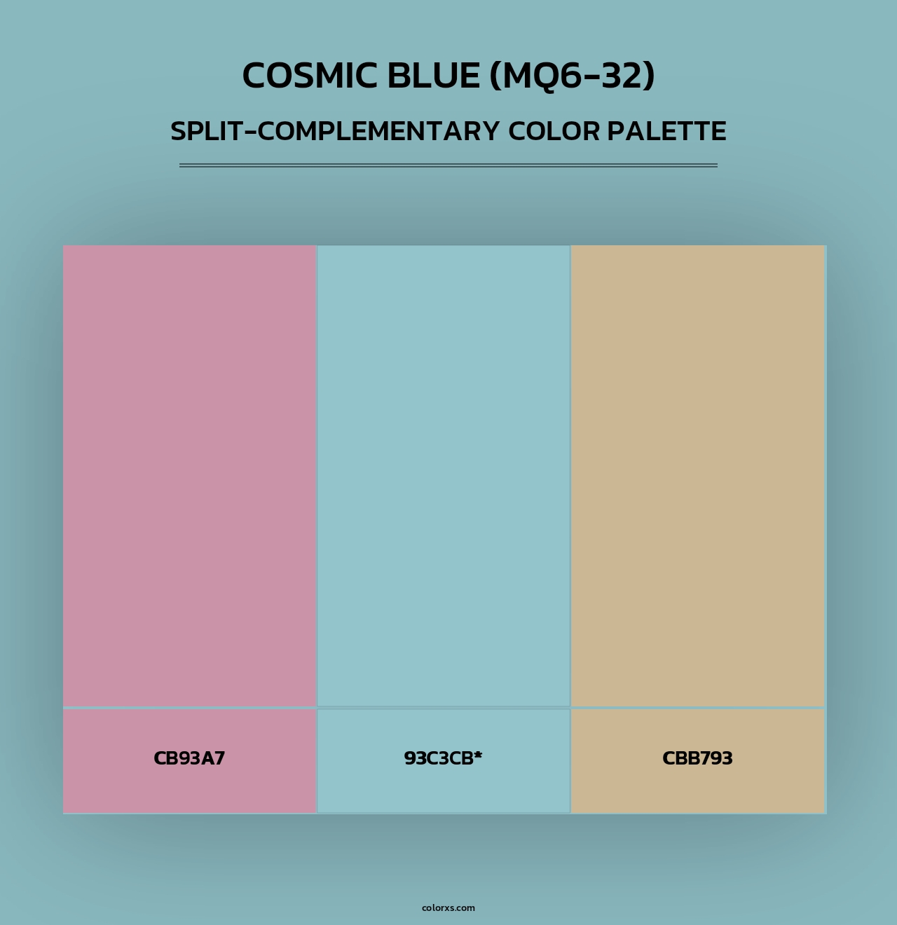 Cosmic Blue (MQ6-32) - Split-Complementary Color Palette