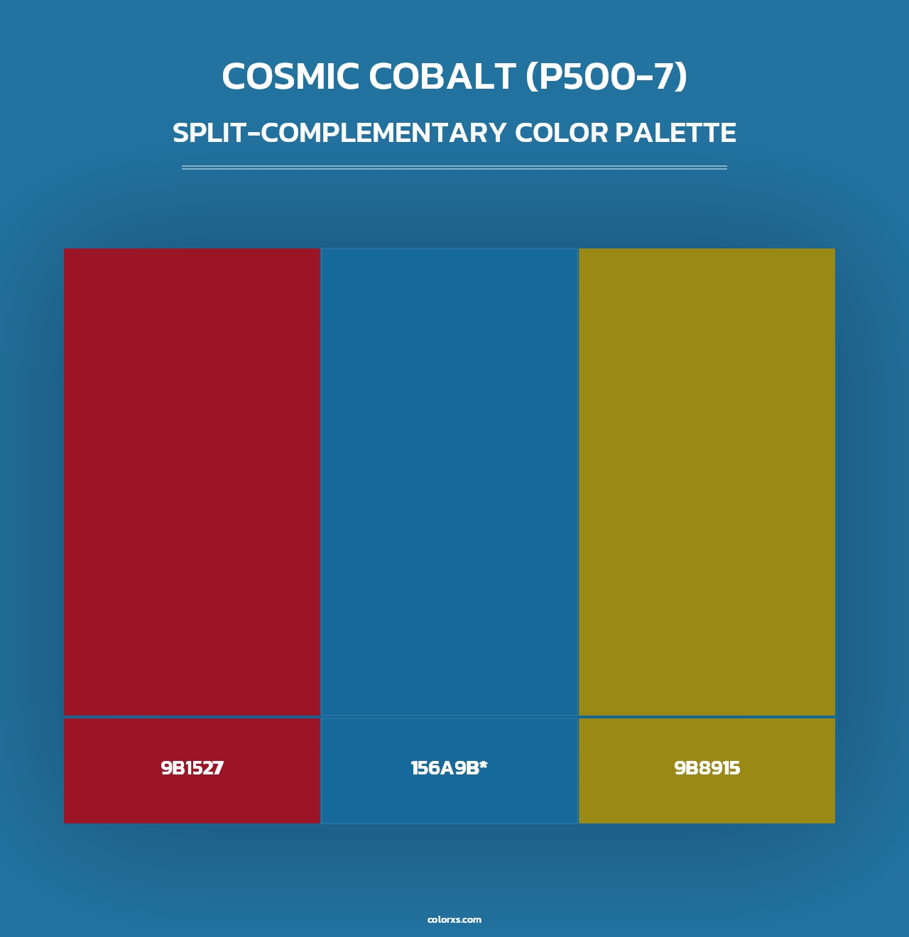 Cosmic Cobalt (P500-7) - Split-Complementary Color Palette